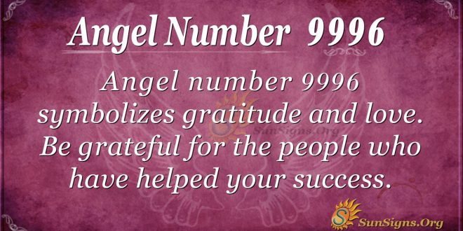 Angel Number 9996