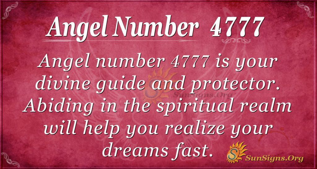 Angel Number 4777 Meaning Divine Protection  SunSigns Org