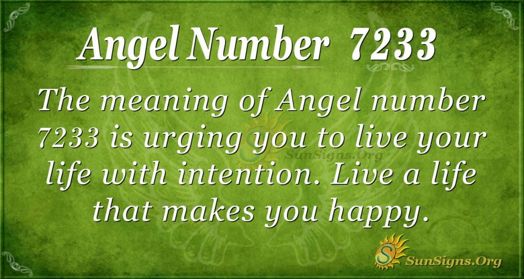  Angel Number 7233