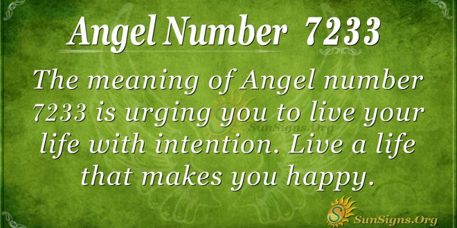 Angel Number 7233