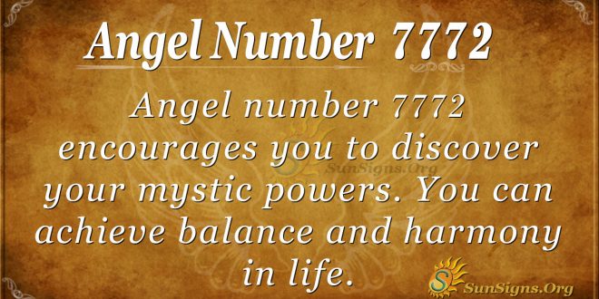 Angel Number 7772