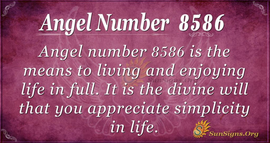 angel number 8586