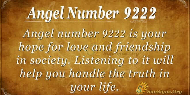 Angel Number 9222