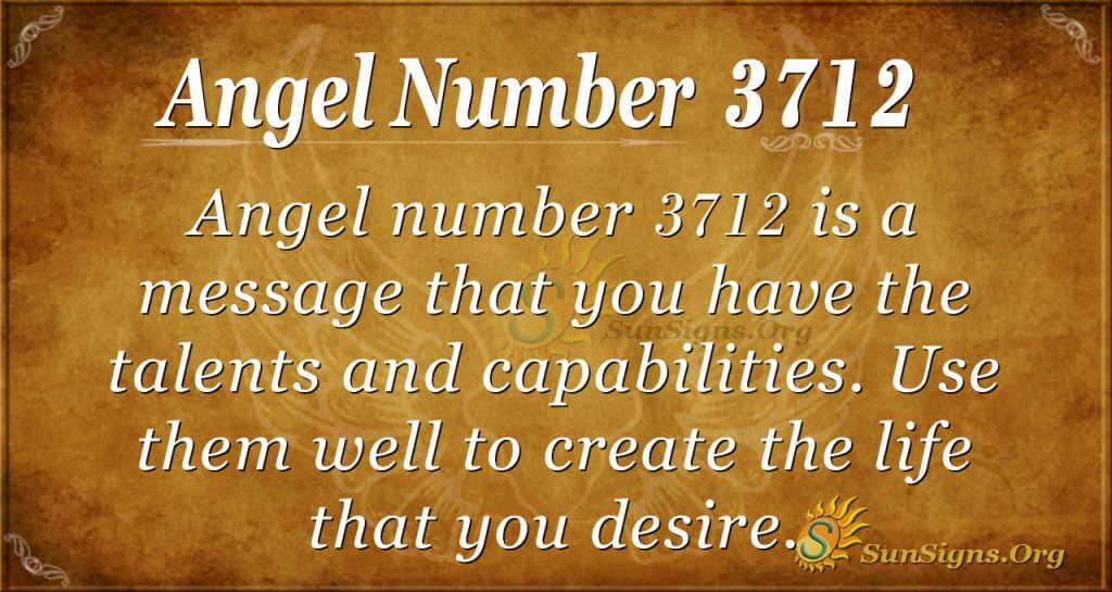 Angel number 3712