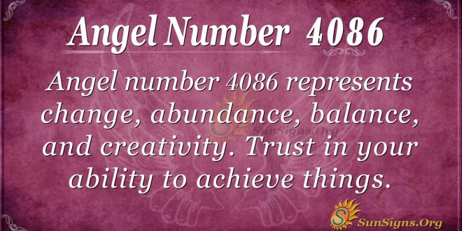 Angel number 4086