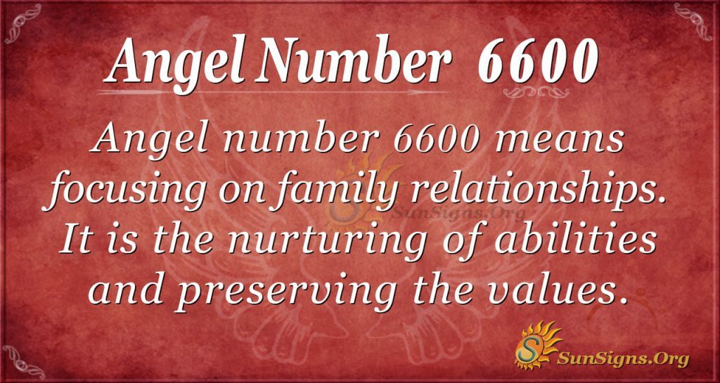 Angel number 6600