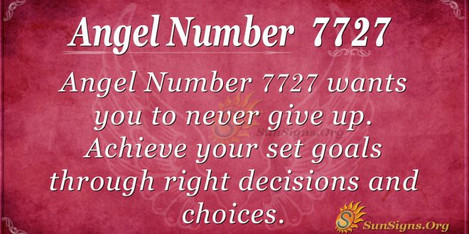 Angel number 7727
