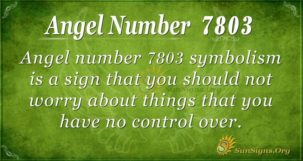 Angel number 7803