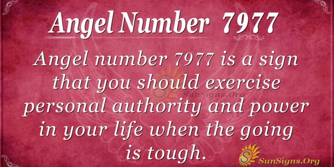 Angel number 7977