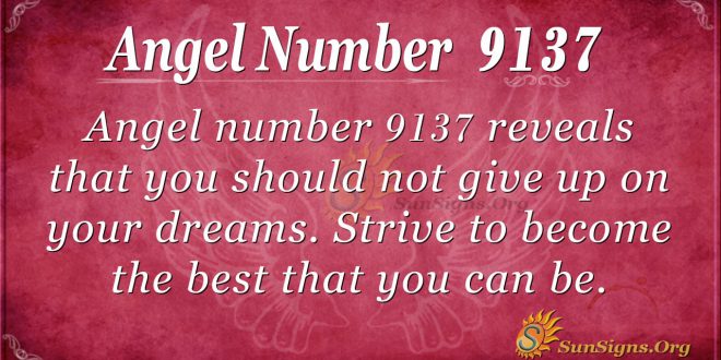 Angel Number 9137
