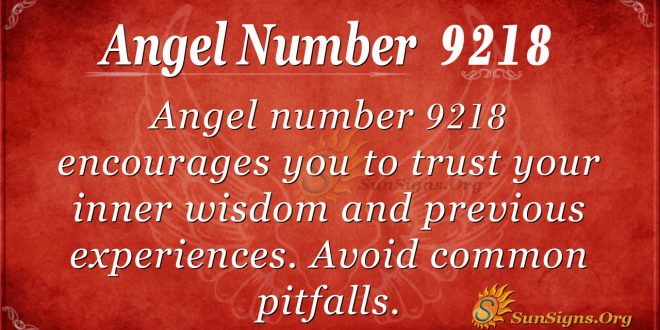 Angel number 9218