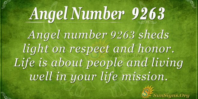angel number 9263