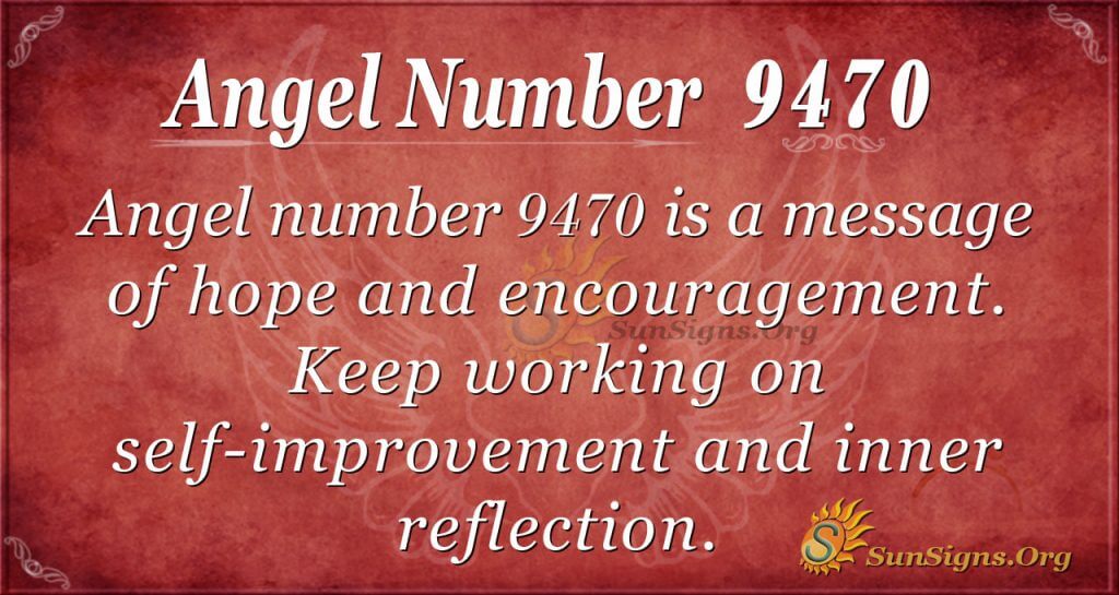 Angel number 9470