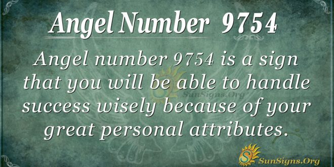 Angel number 9754