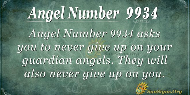 Angel number 9934