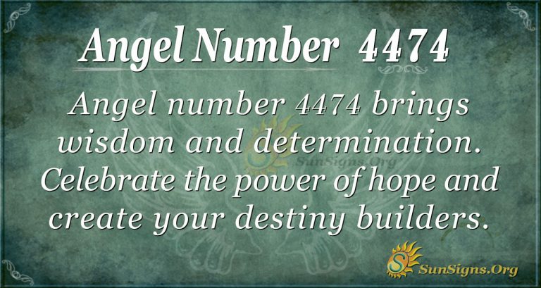 Angel Number 4474 Meaning: Wisdom And Determination - SunSigns.Org