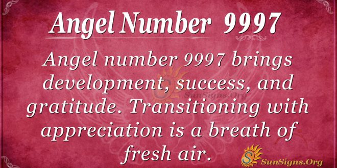 Angel number 997