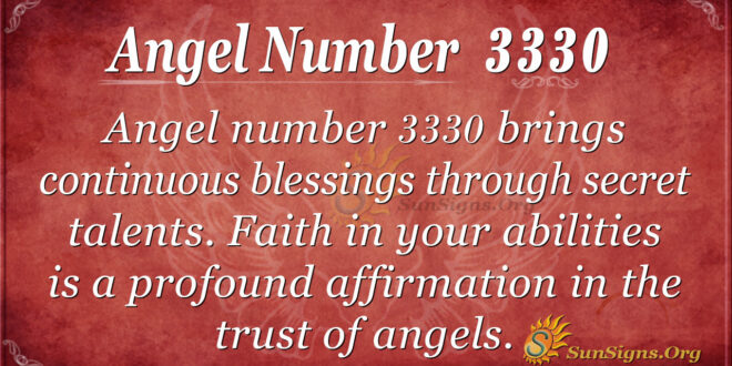 Angel number 3330