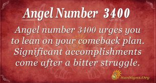 Angel number 3400