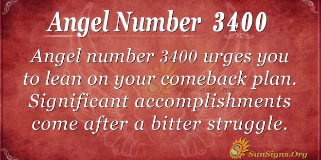 Angel number 3400