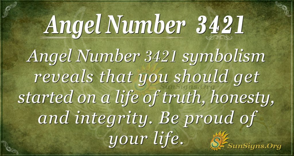 Angel number 3421