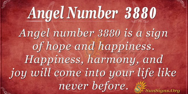 angel number 3880