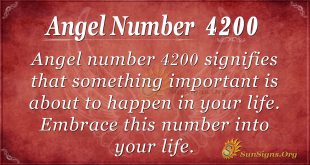 Angel number 4200