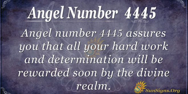 Angel number 4445