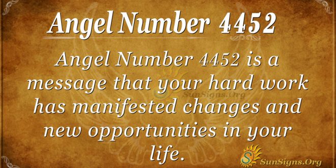 Angel number 4452