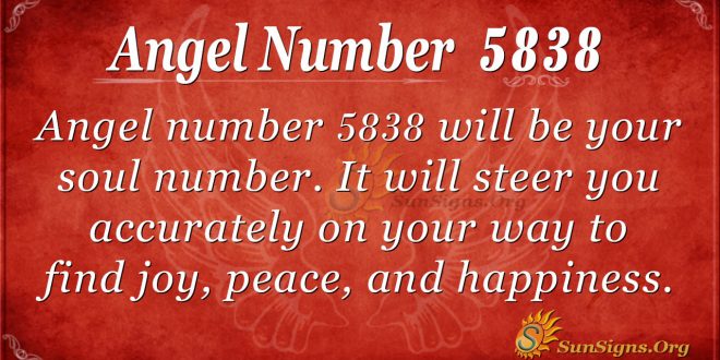 Angel number 5838