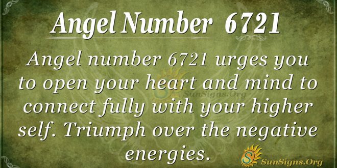 Angel number 6721