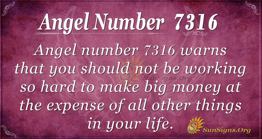 Angel number 7316
