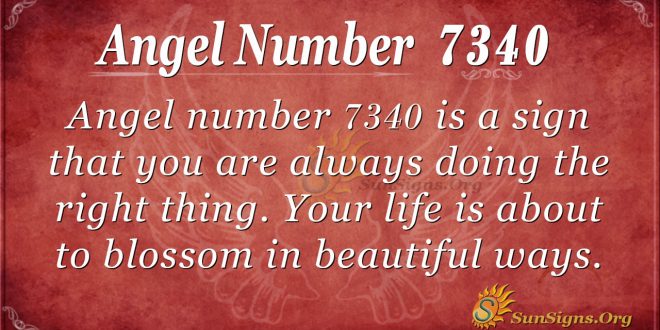 Angel number 7340