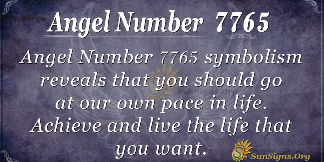 Angel number 7765