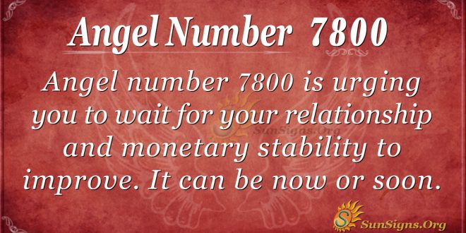 angel number 7800