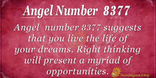 Angel number 8377
