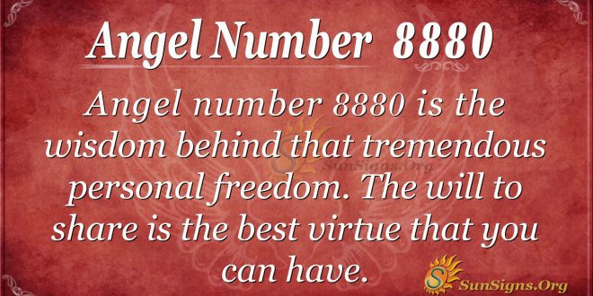 Angel number 8880