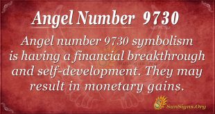 Angel number 9730