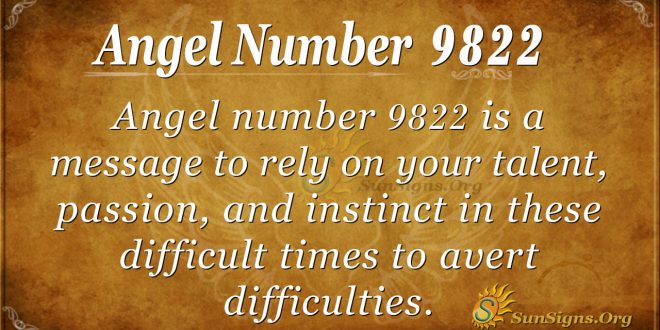 Angel number 9822