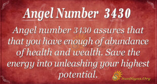Angel number 3430