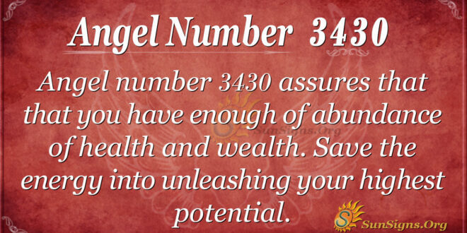 Angel number 3430
