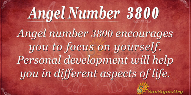 Angel Number 3800
