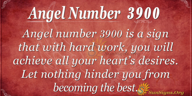 Angel number 3900
