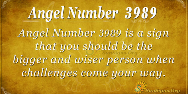 Angel number 3989