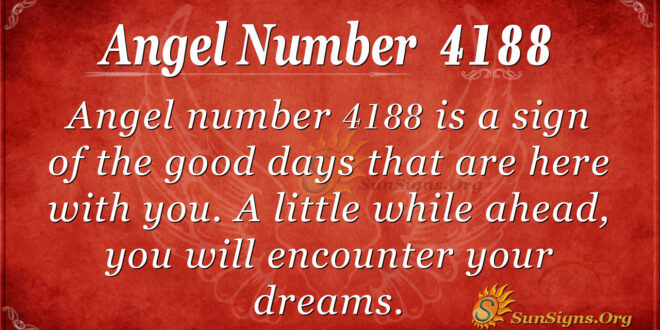Angel number 4188