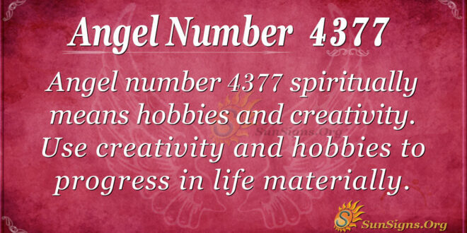 Angel number 4377