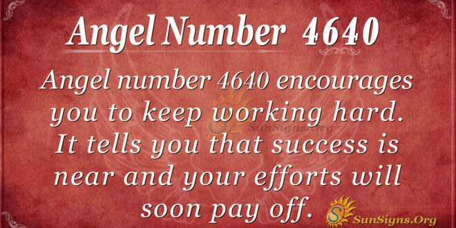 Angel number 4640