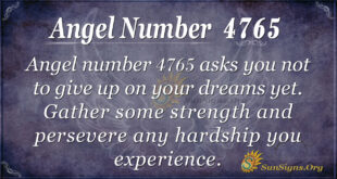 Angel number 4765