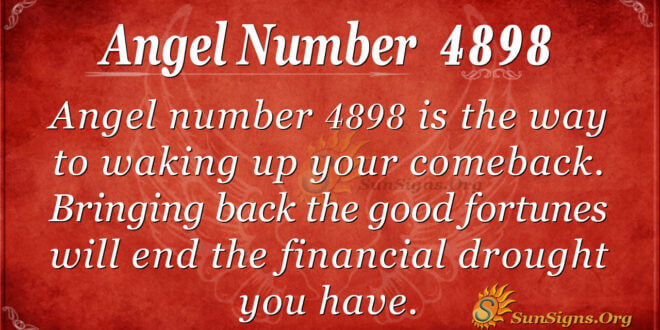 Angel Number 4898