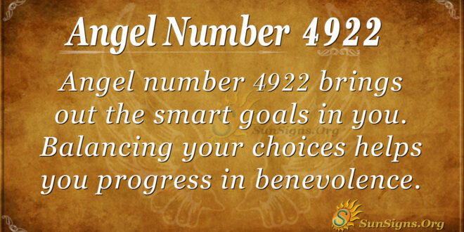Angel number 4922